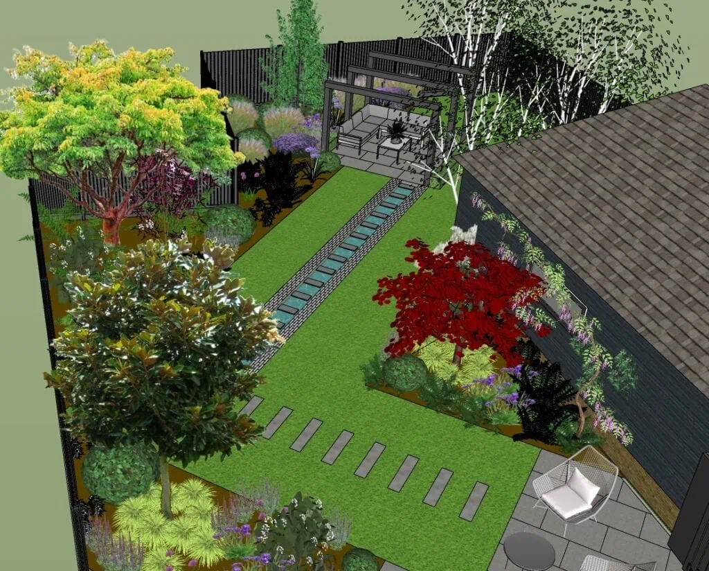 Diagonal Garden Design